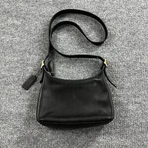 Vintage Coach Legacy Black Leather Crossbody Shoulder Hand Bag Purse 9136